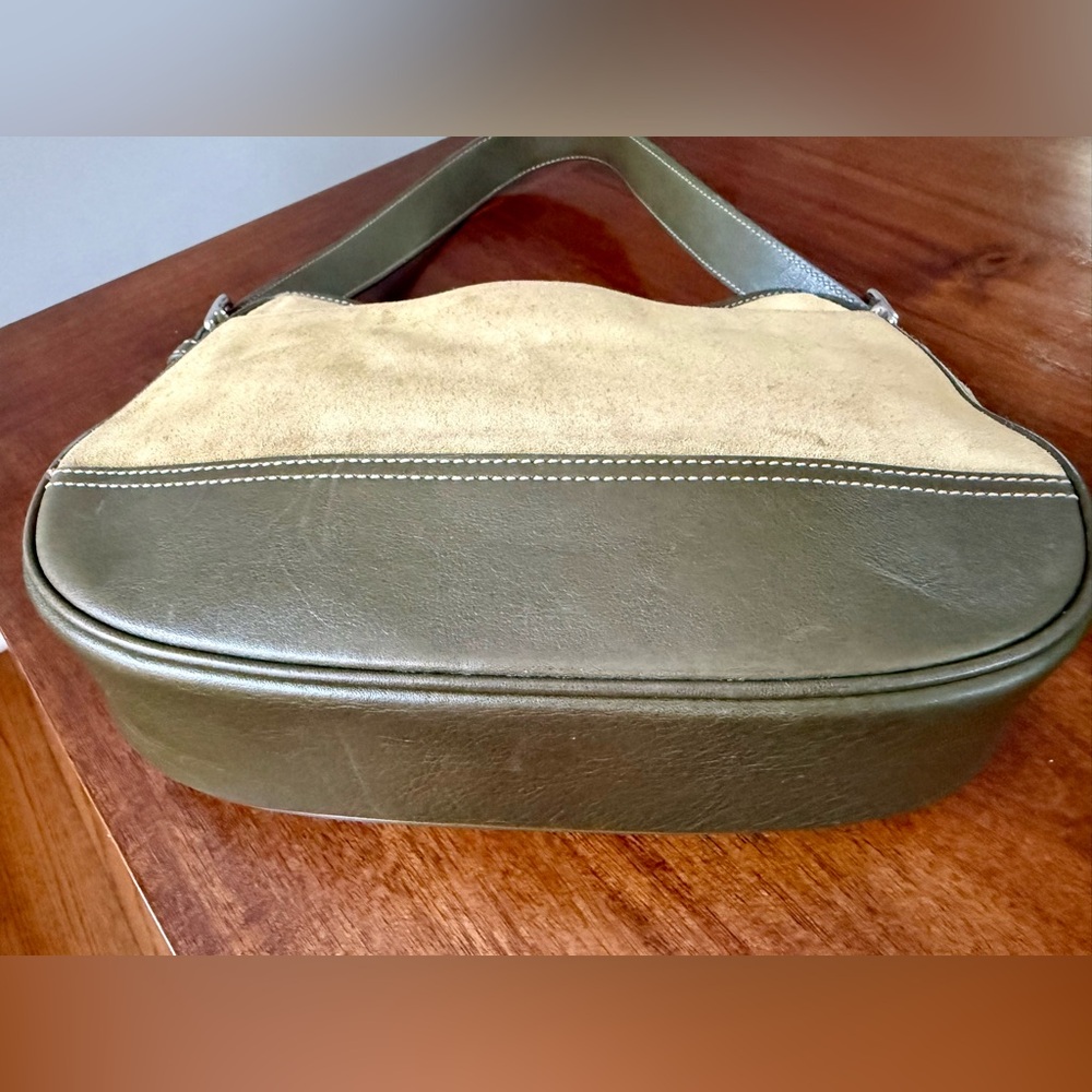 Vintage Coach Olive Green Suede Hobo Y2K 2000s - Picture 6 of 13